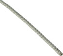 DOUGHTY T40300 GALVANISED WIRE ROPE Flexible, 6mm, silver